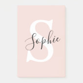 Gematigde gepersonaliseerde naam Monogram Pastel R Post-it® Notes (Voorkant)