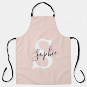 Gematigde gepersonaliseerde naam Monogram Pastel R Schort (Voorkant)