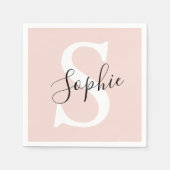 Gematigde gepersonaliseerde naam Monogram Pastel R Servet (Voorkant)