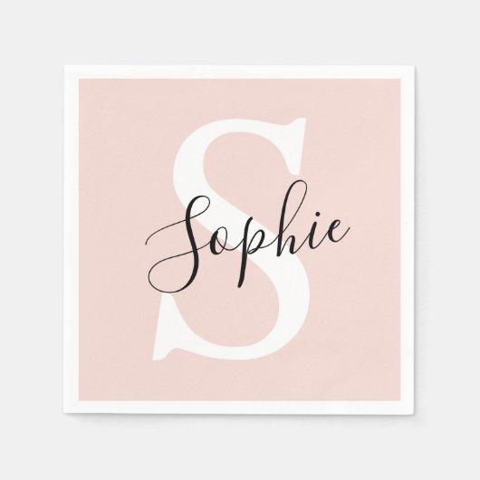 Gematigde gepersonaliseerde naam Monogram Pastel R Servet (Voorkant)