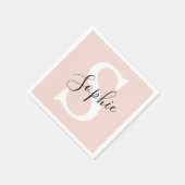 Gematigde gepersonaliseerde naam Monogram Pastel R Servet (Hoek)