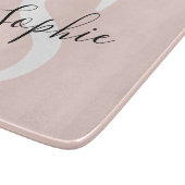 Gematigde gepersonaliseerde naam Monogram Pastel R Snijplank (Hoek)