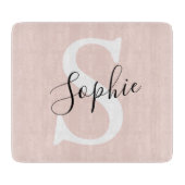 Gematigde gepersonaliseerde naam Monogram Pastel R Snijplank (Voorkant)