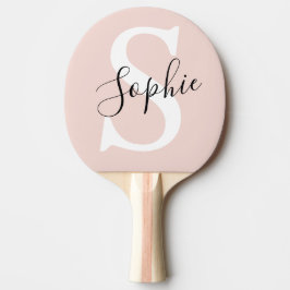 Gematigde gepersonaliseerde naam Monogram Pastel R Tafeltennisbatje