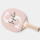 Gematigde gepersonaliseerde naam Monogram Pastel R Tafeltennisbatje (Zijkant)