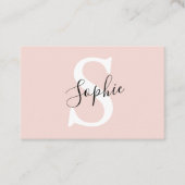 Gematigde gepersonaliseerde naam Monogram Pastel R Visitekaartje (Voorkant)