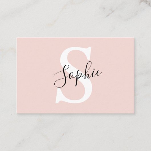 Gematigde gepersonaliseerde naam Monogram Pastel R Visitekaartje (Voorkant)