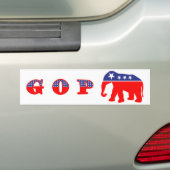Gematigde GOP-olifant Bumpersticker (Op auto)