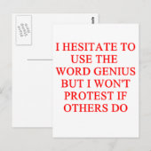 gematigde grap briefkaart (Voorkant / Achterkant)