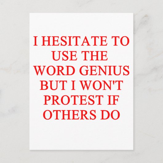 gematigde grap briefkaart (Voorkant)