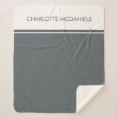 Gematigde Koolstof Eenvoudige Aangepaste Naam Sherpa Deken (Voorkant)