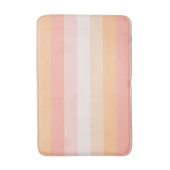 Gematigde lichtroze strippen badmat (Voorkant Verticaal)