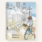 Gematigde Meisjes Waterverf Parijs Persoonlijke na Notitieboek (Voorkant)