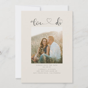 Gematigde minimalist we bewaren de foto op de datu save the date