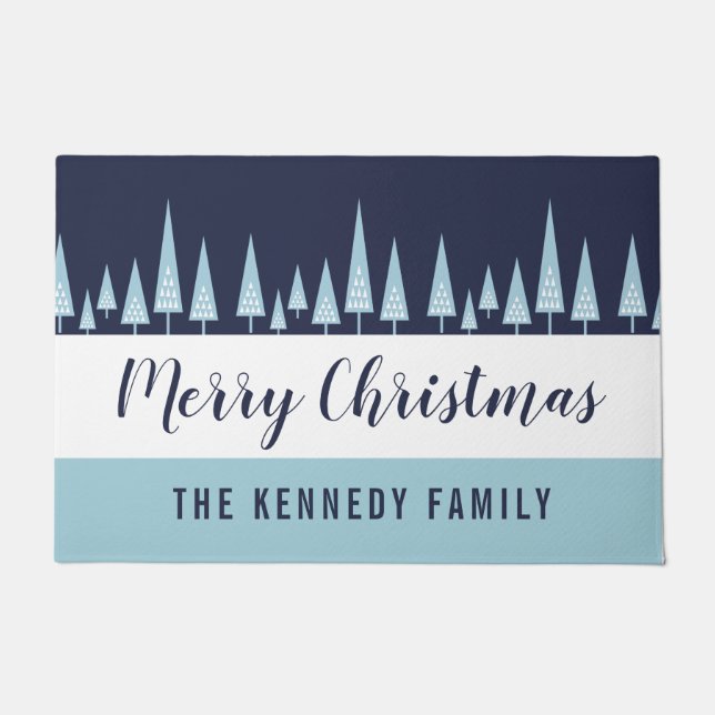 Gematigde persoonlijke Kerstmis Deurmat (Voorkant)