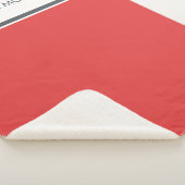 Gematigde Rode Eenvoudige Persoonlijke Naam Sherpa Deken (3/4)