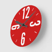 Gematigde rode en witte grote aantallen ronde klok (Hoek)