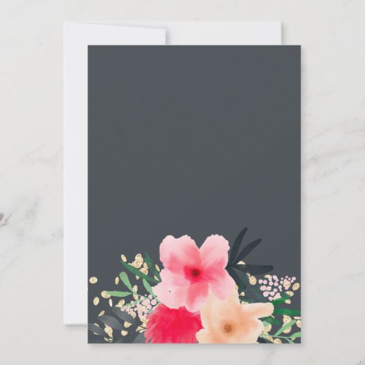 Gematigde roze goudgrens, zestien zoete roze kaart (Achterkant)