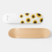 Gematigde zonnebloem persoonlijk skateboard (Horizontaal)