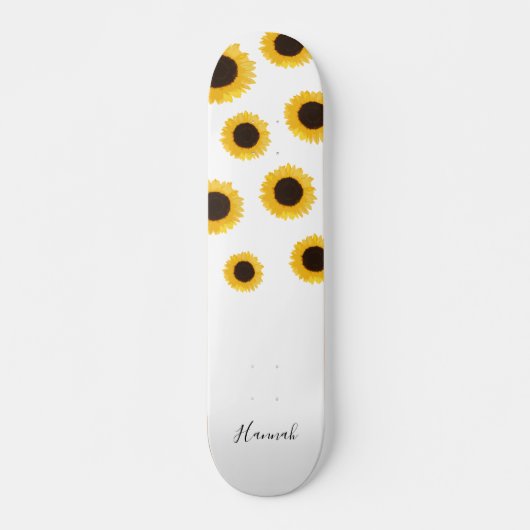 Gematigde zonnebloem persoonlijk skateboard (Voorkant)