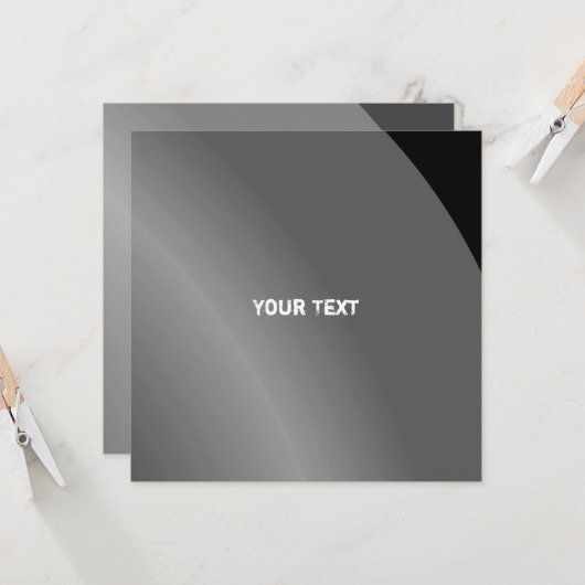 Gematigde zwarte Modern Shaded Qr-code Kaart (Voorkant / Achterkant in situ)