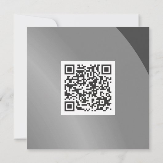 Gematigde zwarte Modern Shaded Qr-code Kaart (Achterkant)
