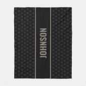 Gematigde zwarte Persoonlijke Achternaam Fleece Deken (Voorkant)