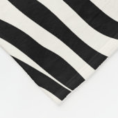 Gematigde zwarte roze zebra Afdrukken op maat Fleece Deken (Hoek)