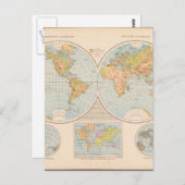 Gematureerde Wereldkaart 28 Briefkaart (Voorkant / Achterkant)
