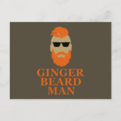 Gember baard man grappig bearded feestdagenkaart (Voorkant)