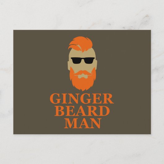 Gember baard man grappig bearded feestdagenkaart (Voorkant)