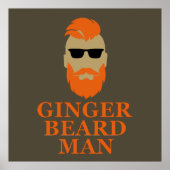 Gember baard man grappig bearded poster (Voorkant)