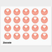 Gember en witte hart favor zegel (Vel)