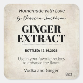 Gember Extract Moderne Label Sticker ZEX_001h