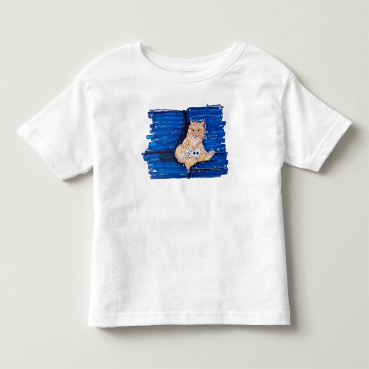 Gember Gamer Kat Kinder Shirts (Voorkant)