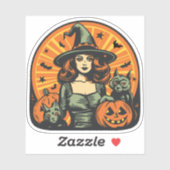 gember heks Halloween Sticker (Vel)
