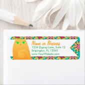  gember Kat op Bloemen - Custom Labels (Insitu)