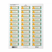  gember Kat op Bloemen - Custom Labels (Full Sheet)