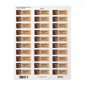 GEMBER KITTEN KAT Aangepaste Retouradreslabels Etiket (Full Sheet)
