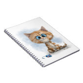 Gember Kitten met Muis Cartoon Notitieboek (Rechterzijde)