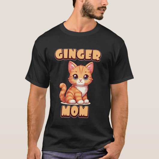 Gember Moeder Schattige Kattenliefhebber T-shirt (Voorkant)