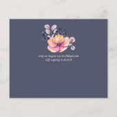 Gember Navy Bloemen Baby Shower Uitnodigingen BUDG (Achterkant)