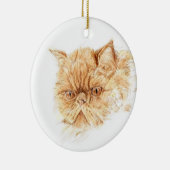 gember persiaanse kat keramisch ornament (Rechts)