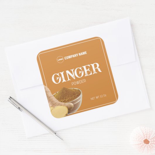 Gember Powder Spice Label Sticker (Envelop)