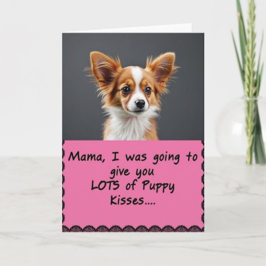 Gember Pup Moederdag kaart (Voorkant)