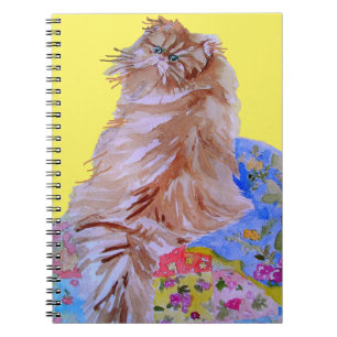 Gember Tabby Kat Aquarel Schilderij katten Notitieboek