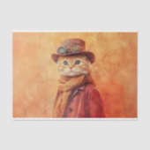 Gember Tabby Kat, Extra Achtergrond DV7L Découpage Tissuepapier (Voorkant)