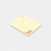 Gember Tabby Poes Kat Cartoon op Geel Post-it® Notes (Schuin)
