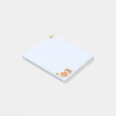 Gember Tabby Poes Kat Cartoon Post-it® Notes (Schuin)