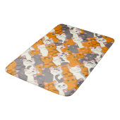 Gember wit zwart kat diagonaal patroon badmat (Gekanteld)